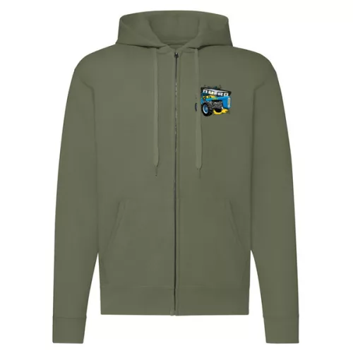 veľká dutra zips zelená mikina