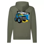 veľká dutra zips zelená mikina