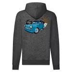 trabant 601 mikina na zips tmavo sivá