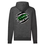 sivý sveter s mikinou s logom fendt zip