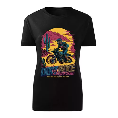 dirtbike motorcycle dámske tričko čierne