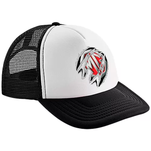 čierno-biela ​​baseballová čiapka mg