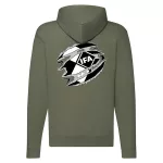 zelený svetr s mikinou s logom ifa