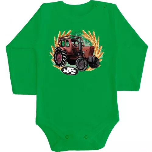 mtz body pre bábätká zelený dlhý rukáv