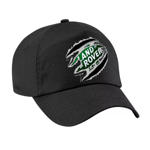 baseball čiapka land rover čierna látka