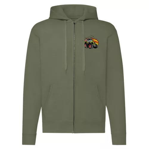 zelená mikina claas axion zipper