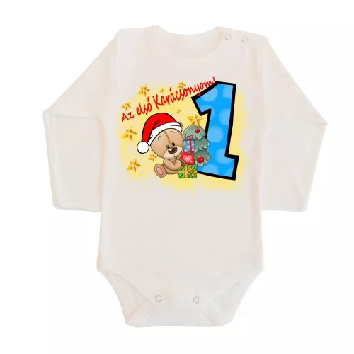 moja prvá vianočná bunda body pre bábätká dlhé rukávy