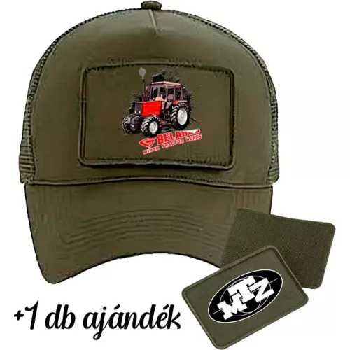 mtz belarus army zelená vymeniteľná baseballová čiapka