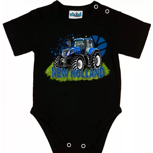 new holland body pre bábätká čierna krátky rukáv