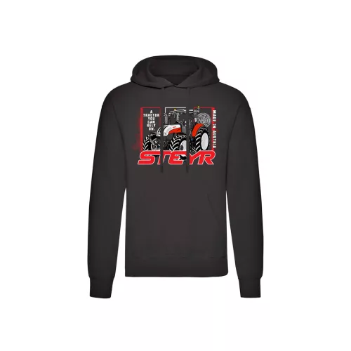 svetre steyr s kapucňou čierne