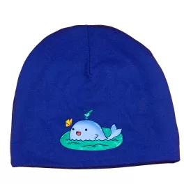 veľrybí detský klobúk modrá
