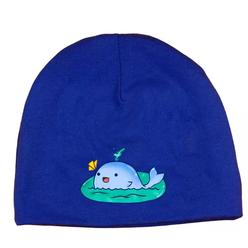 veľrybí detský klobúk modrá