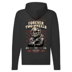 forever two wheels motorcycle mikina na zips, čierna