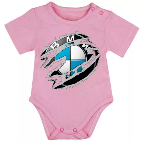 bmw ružové dojčenské telo s krátkym rukávom