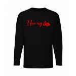 milujem svoj traktor! - biele tričko s dlhým rukávom