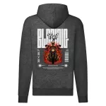 blazing motorcycle mikina na zips, sivá