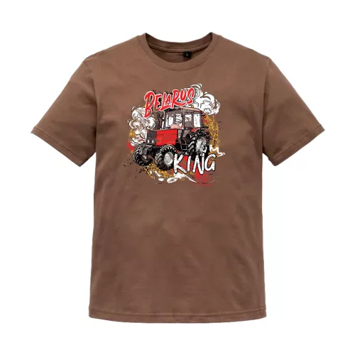 beloruské hnedé krátke tričko nové