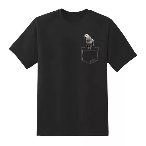 sivá papáž vo vrecku čierna trička