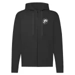 čierny svetr s mikinou s logom mtz