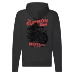 the summon flash motorcycle mikina na zips, čierna