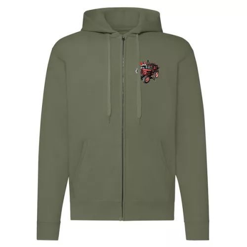 mtz 82 zelená mikina na zips