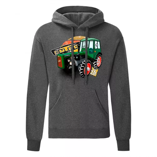 malý dutra sveter s kapucnou tmavo šedý