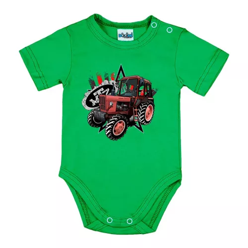 mtz 82 body pre bábätká zelené krátky rukáv
