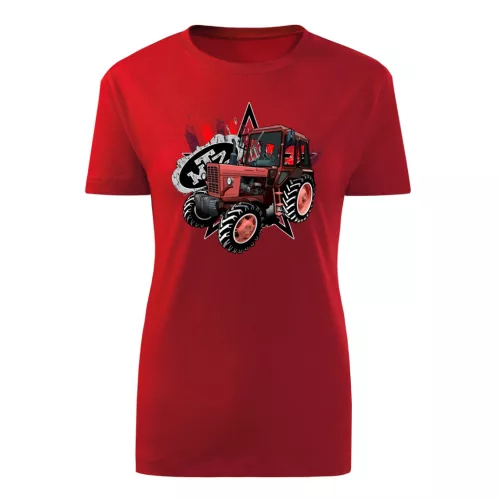 dámske tričko mtz 82 červený traktor