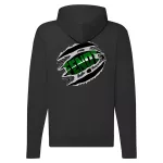 čierny svetr s mikinou s logom fendt zips