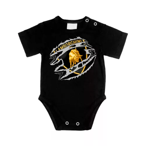 lamborghini čierna dojčenské telo s krátkym rukávom