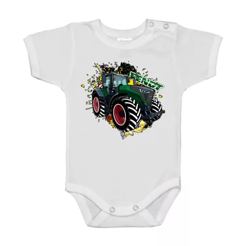 fendt body pre bábätká biely krátky rukáv