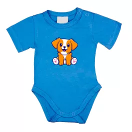 pes chlapec body s krátkymi rukávmi pre psa modrá