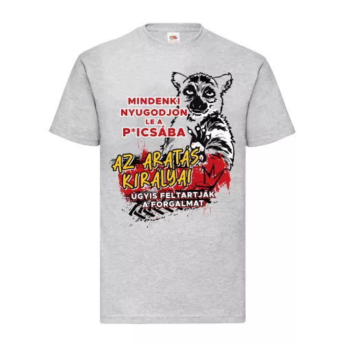 sivé tričko everybody calm down (harvest kings)