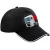 čiernobiela ​​brimm man baseball čiapka