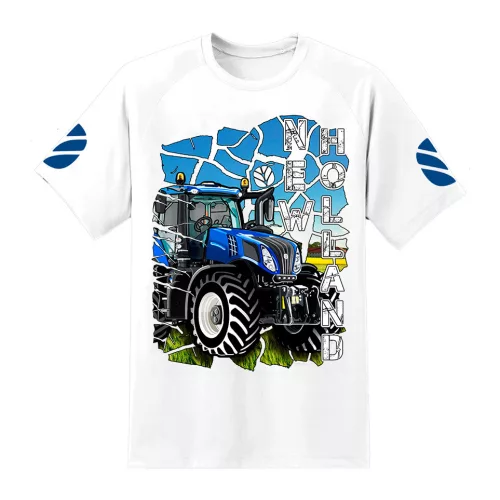 biele tričko s new holland