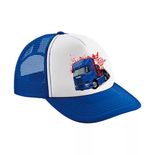 modro biela ​​baseball čiapka scania