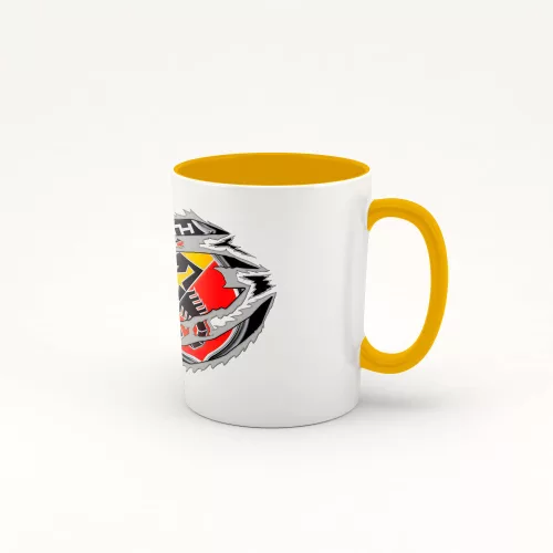 žltý hrnček s logom abarth