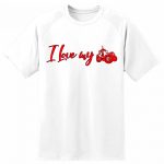 milujem svoj traktor! - čierne tričko s krátkym rukávom