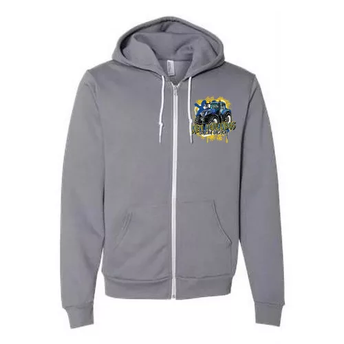 new holland gazda  svetlo siví sveter na zips