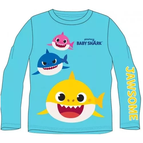 detské tričko s dlhým rukávom bábätká shark, svetlomodré, veľkosť 110-116