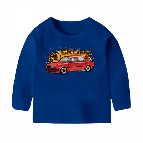 skoda 120 detské tričko s dlhým rukávom modré