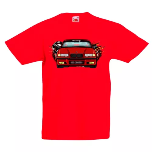 bmw e36 červené detské tričko