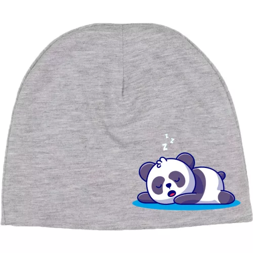spiaca panda detský čiapka  šedý
