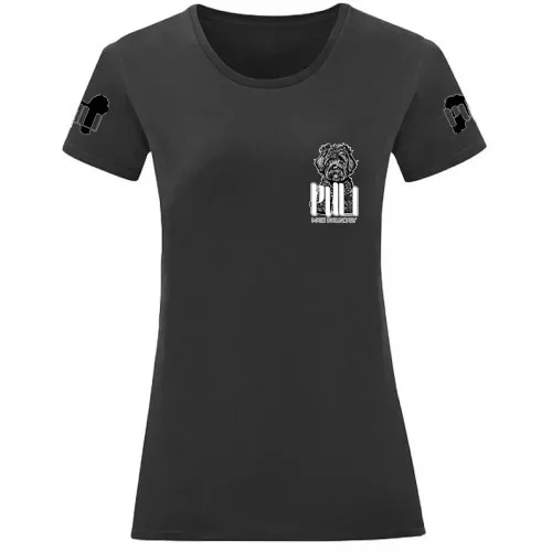 puli dámske čierne tričko malý vzor
