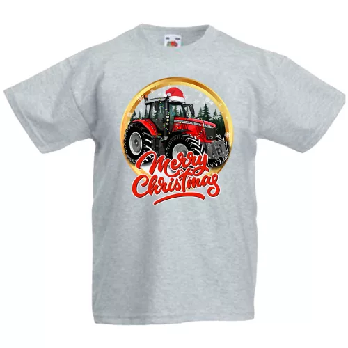 detské tričko s krátkym rukávom massey ferguson šedé