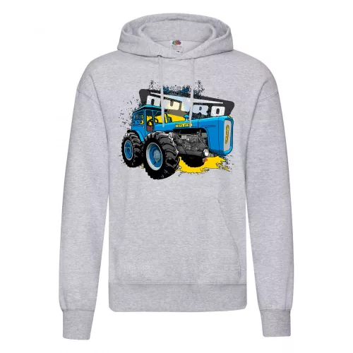 sveter dutra s kapucou - sivá