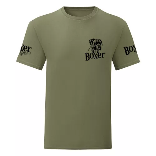 nemecký boxer pánske zelené tričko malý vzor