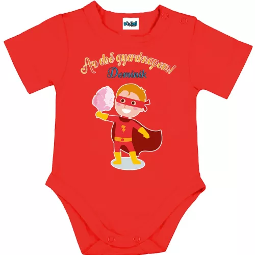 môj prvý deň detí! body pre bábätká červené, chlapče