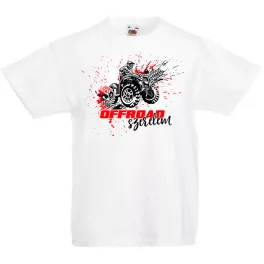 biele detské tričko offroad love