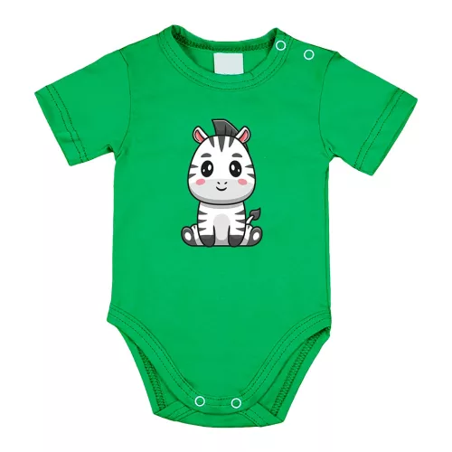 zebra krátky rukáv bábätká telo zelená